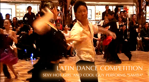 Latin Dance Battle - Sexy hot girl and cool guy performs Rumba in mood